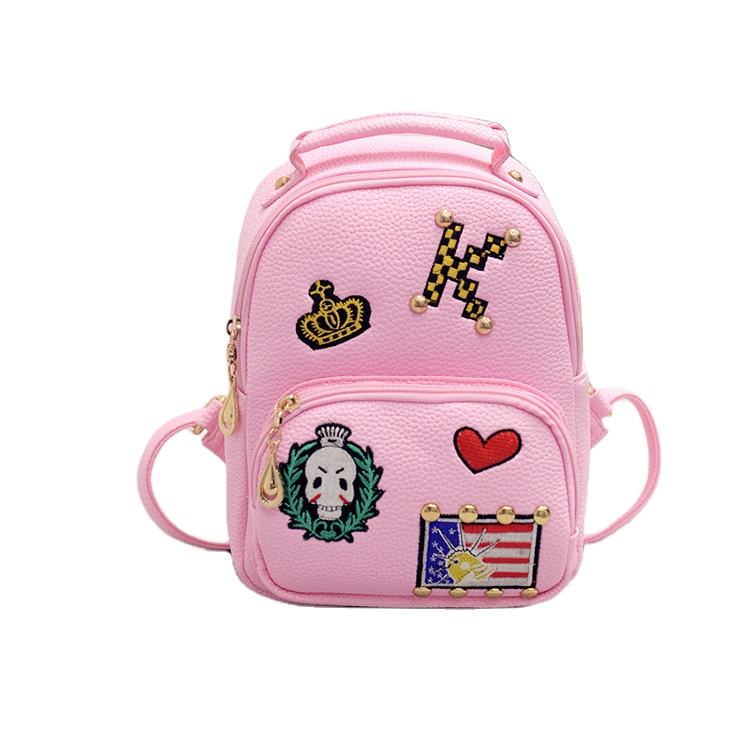 Stylish, Retro and Unique Teenage Girls' Black Backpack, High School Girls' Schoolbag