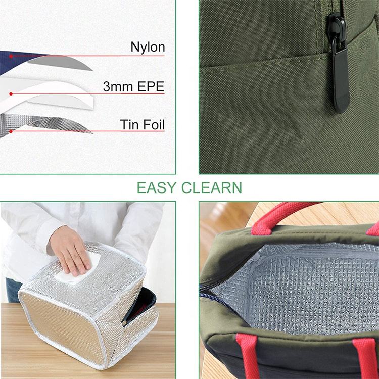 Insulated Cooler Bag, Portable, for Summer, Beach, Golf, Fishing, Picnics, Work Lunches, Wine, Soft Lunch Tote Bag, Hot Box for Female and Male Students