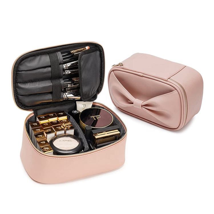 Customized Makeup Bag, High-quality Travel Pink PU Leather Lipstick Brush, Beauty Makeup Bag, Makeup Bag