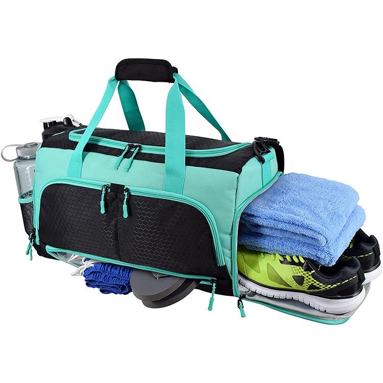 Customized Women's Sports Fitness Bag, Travel Waterproof, Stylish Duffle Bag with Sneaker Compartment, Gym Duffle Bag