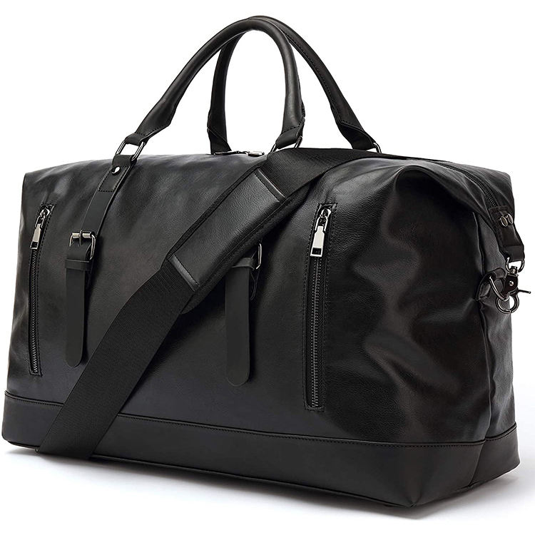 Leather Travel Duffle Bag, Leather Handbag, Luggage, Foldable Suitcase, Famous Brand Handbag, Waterproof, Large, Modern, for Men's Business