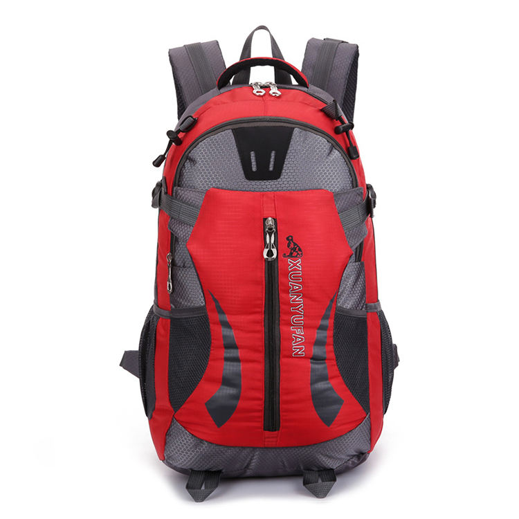 Red Backpack, Mountaineering Schoolbag, Sports Backpack, for Men and Women