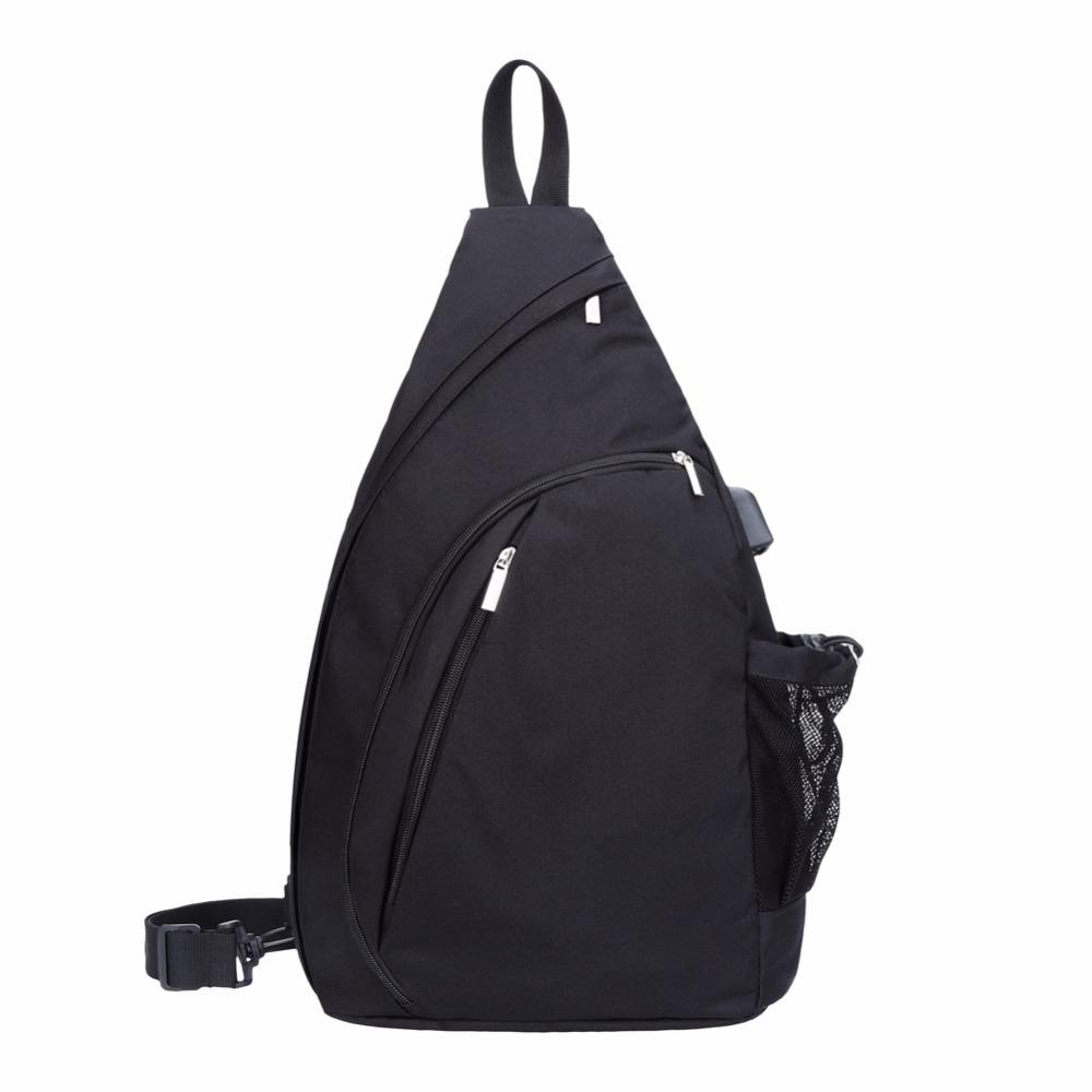 Practical, Casual, Outdoor, Foldable Crossbody Single-shoulder Backpack with USB