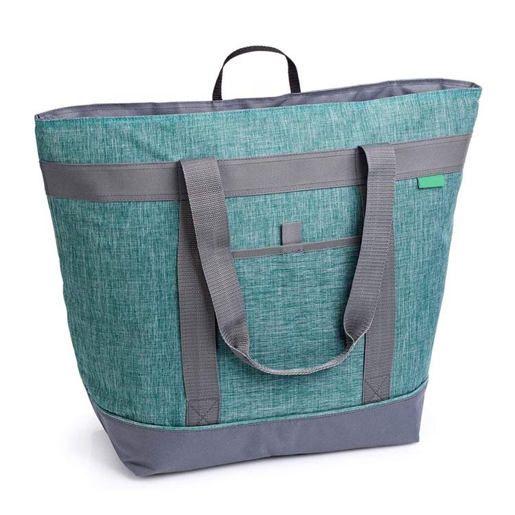 Foldable Leak-proof Cooler Tote Bag, Single-shoulder Lunch and Shopping Bag, Insulated, with Customized Logo, Waterproof Ice Pack Holder